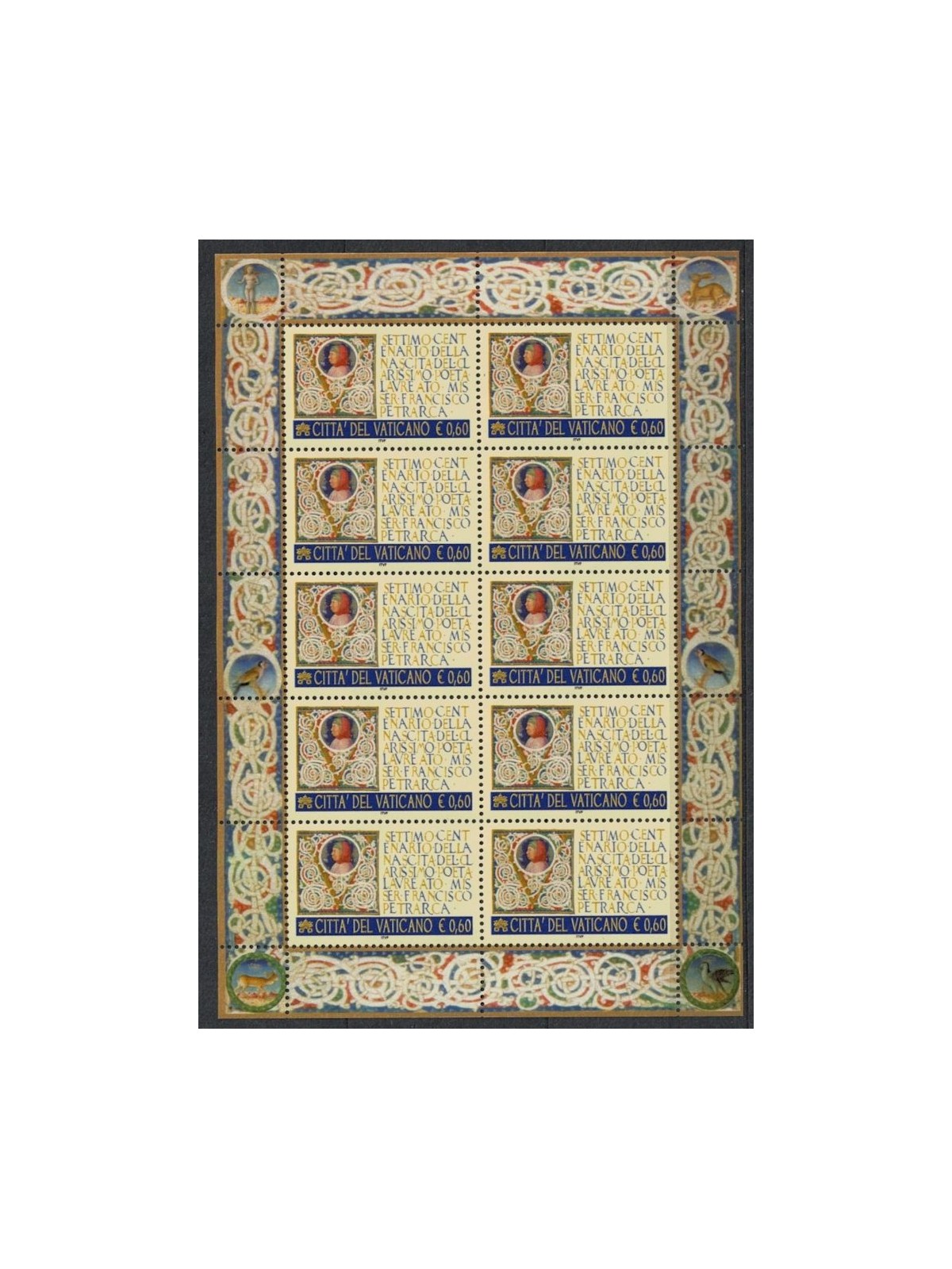 VATICAN 2004 Francesco Petrarca m/s MNH**