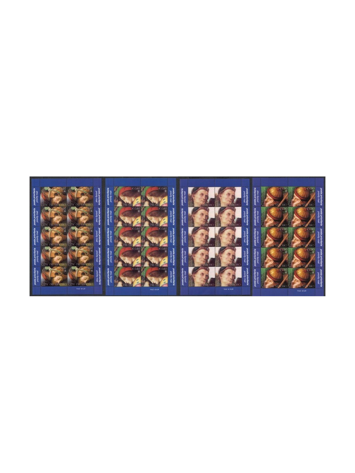 VATICANO 2005 Il Perugino del Papa 4 MF MNH**