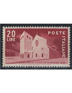 ITALIA 1949 Elezioni di Trieste MNH**