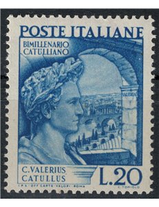 ITALIA 1949 Gaio Valerio Catullo MNH**