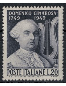 ITALIA 1949 Domenico Cimarosa MNH**