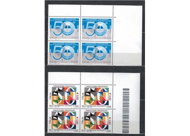 ITALY 2004 Italian Television 2 stamps in blocks of four Mint Condition**