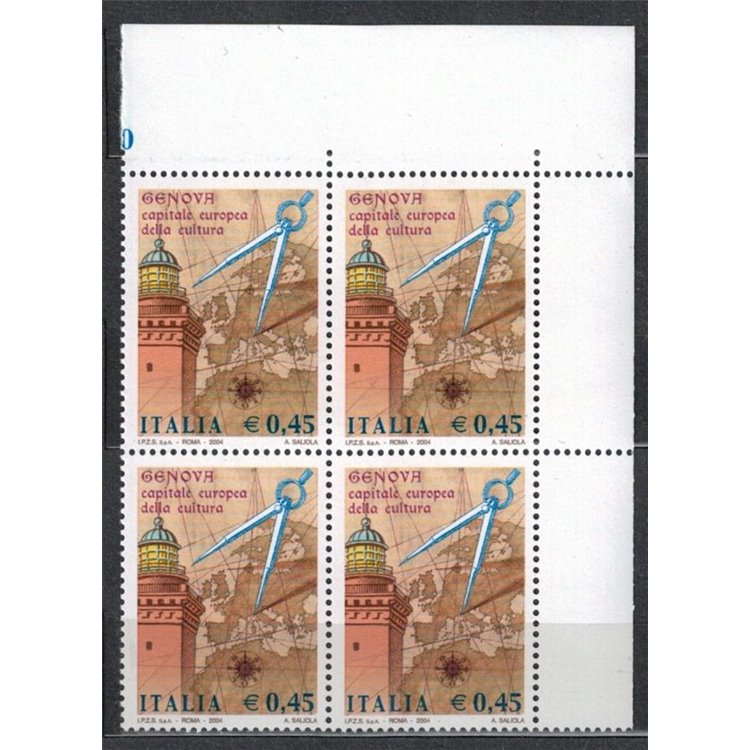 ITALY 2004 Genoa Capital of Culture in block of four Mint Condition**