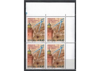 ITALY 2004 Genoa Capital of Culture in block of four Mint Condition**