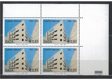 ITALY 2004 Giuseppe Terragni in a block of four MNH**