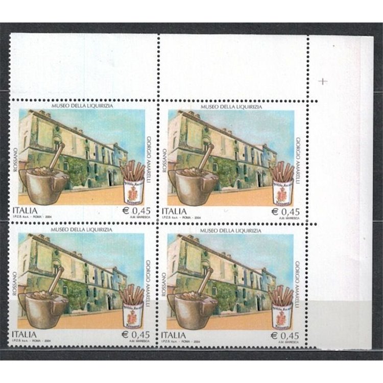 ITALY 2004 Liquorice Museum in a block of four MNH**