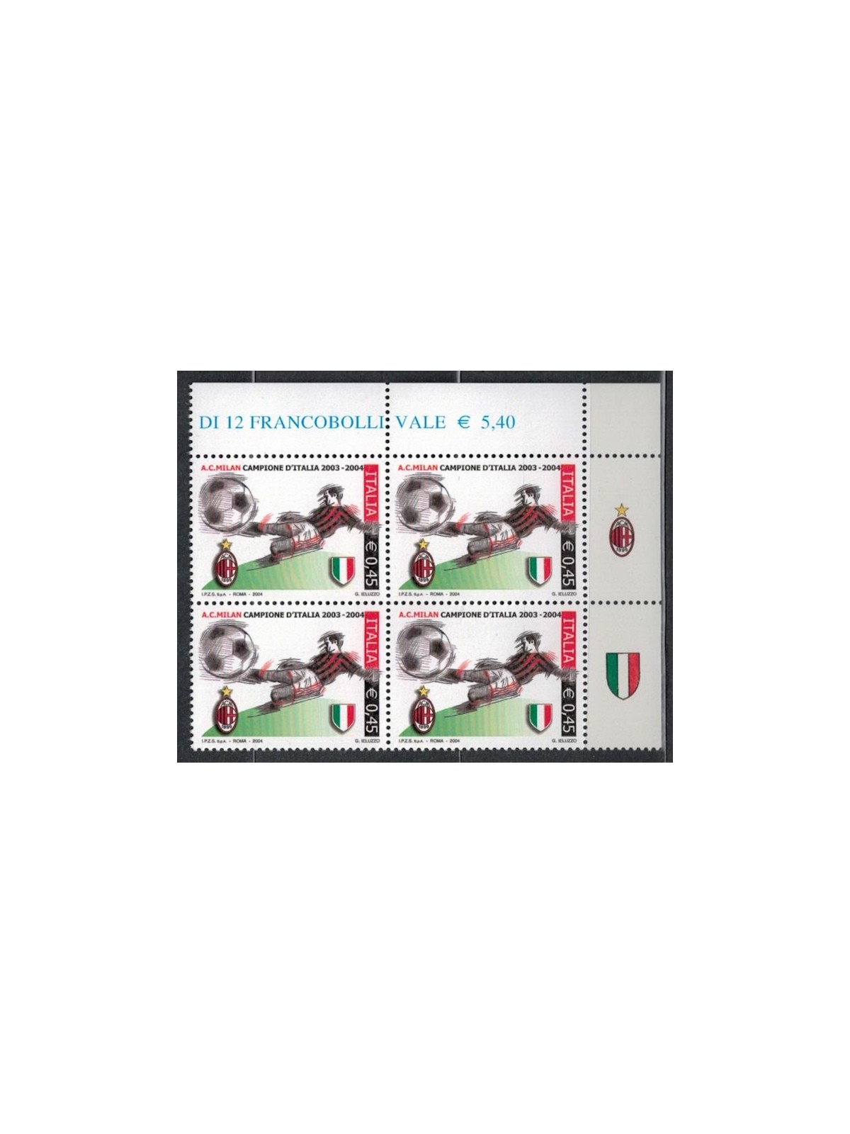 ITALY 2004 Milan, Italian champions in a set of four MNH**