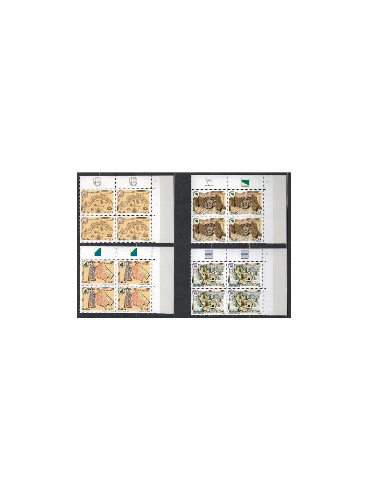ITALY 2004 Regions of Italy ca 4v in a set of four MNH**