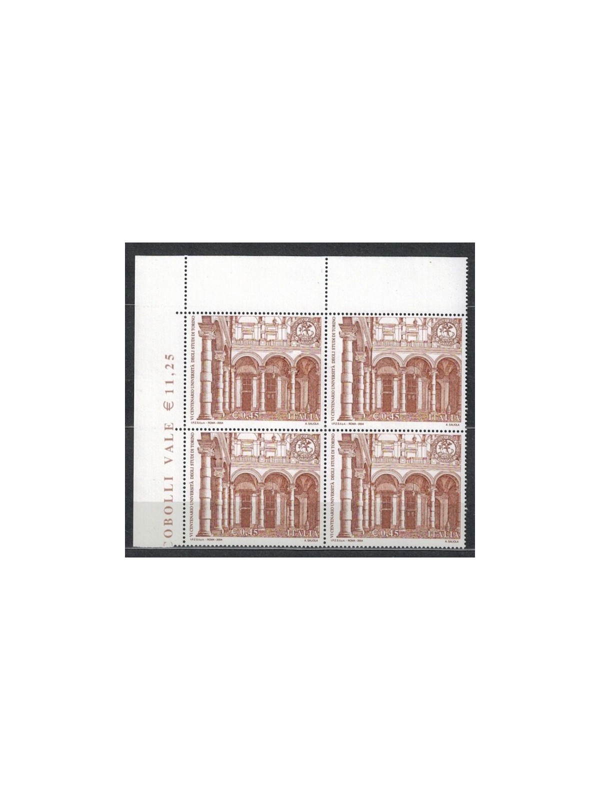 ITALY 2004 University of Turin in quartina MNH**