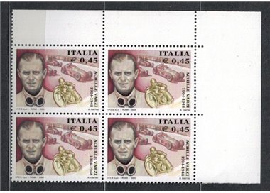 ITALY 2004 Achille Varzi in quartina MNH**
