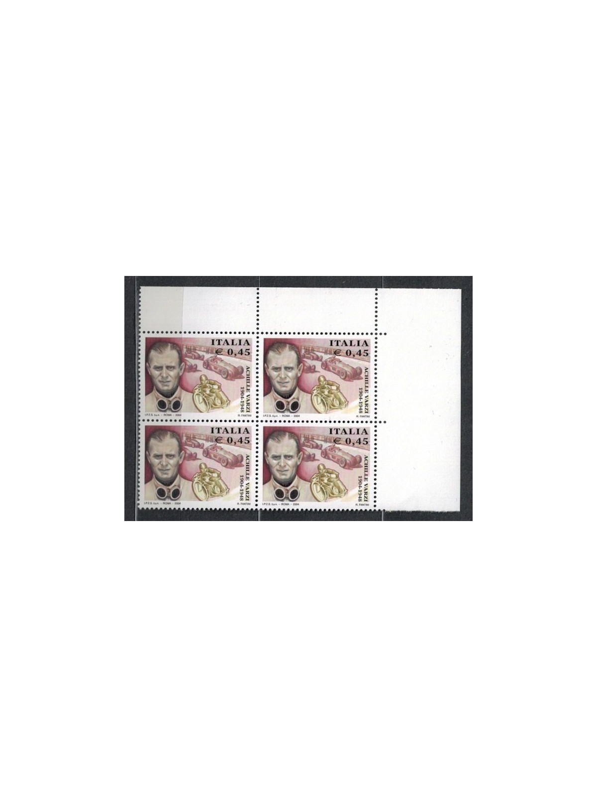 ITALY 2004 Achille Varzi in quartina MNH**