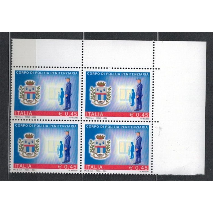 ITALIA 2004 Corpo di polizia penitenziaria in quartina MNH**