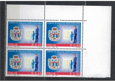 ITALIA 2004 Corpo di polizia penitenziaria in quartina MNH**