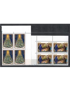 ITALIA 2004 Natale in quartina 2v MNH**