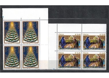 ITALY 2004 Christmas in block of four 2v MNH**
