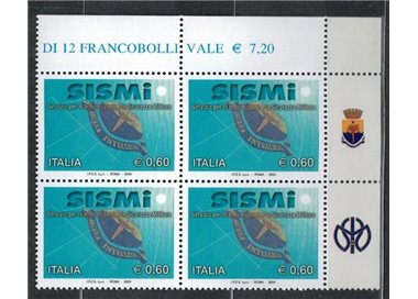 ITALIA 2004 Sismi in quartina MNH**