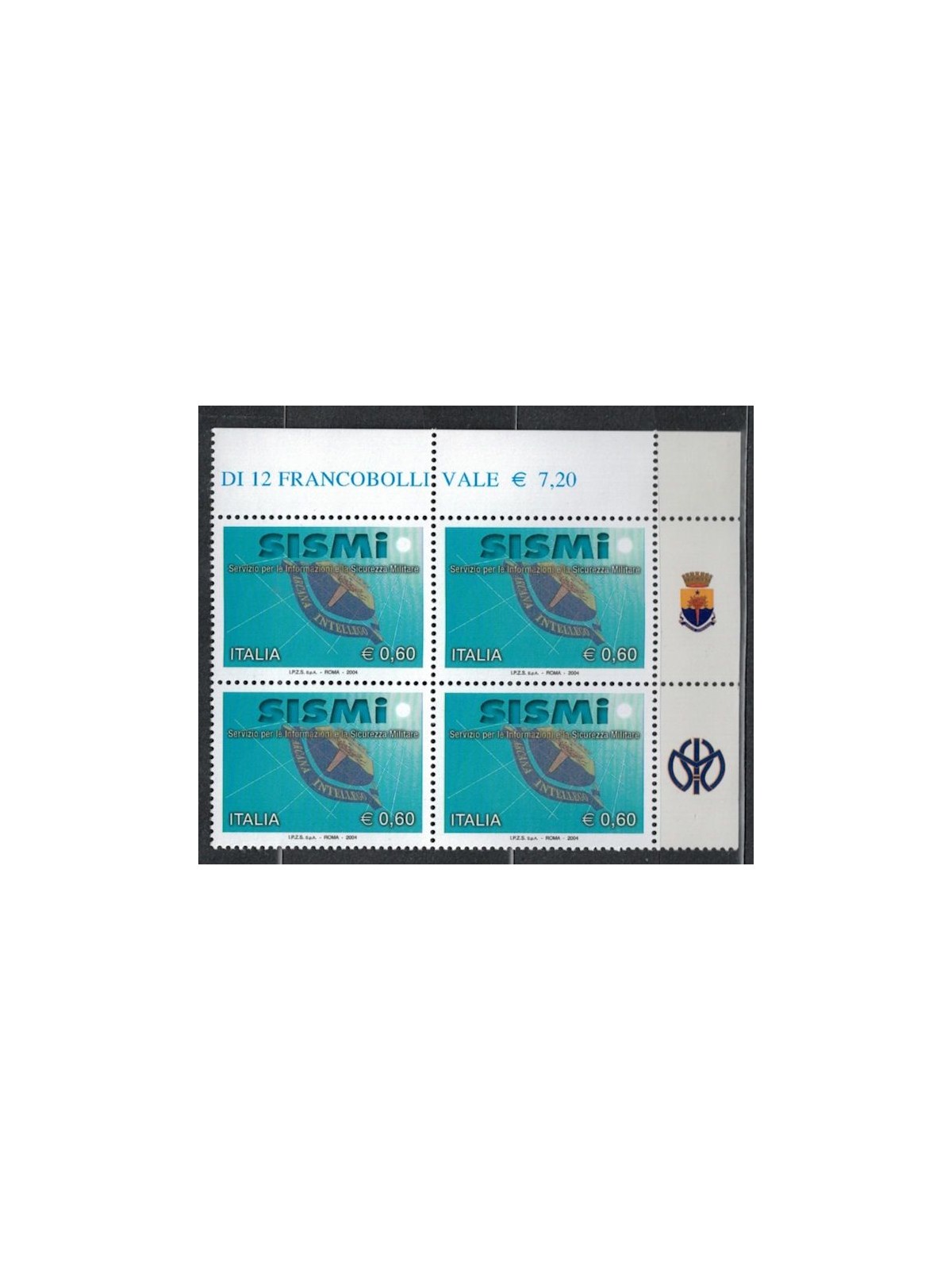 ITALIA 2004 Sismi in quartina MNH**