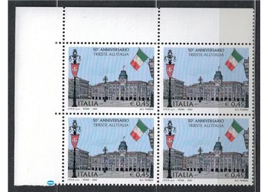 ITALIA 2004 Trieste all'Italia in quartina MNH**