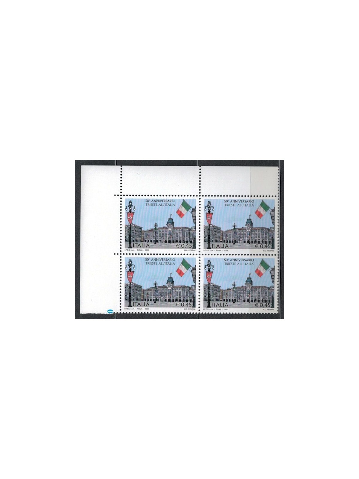 ITALIA 2004 Trieste all'Italia in quartina MNH**