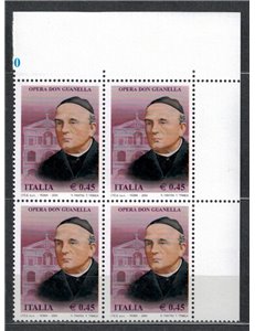 ITALY 2004 Don Guanella Opera in a block of four MNH**