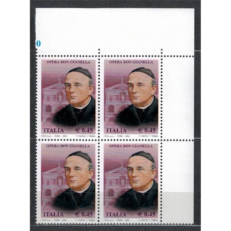 ITALY 2004 Don Guanella Opera in a block of four MNH**