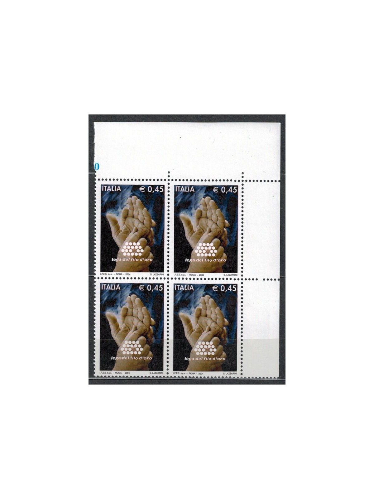 ITALY 2004 Golden Thread League in quartina MNH**