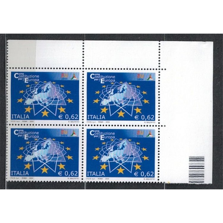 ITALY 2004 European Constitution in quartina MNH**