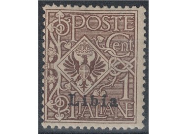 LIBIA 1912-17 1c bruno MNH**