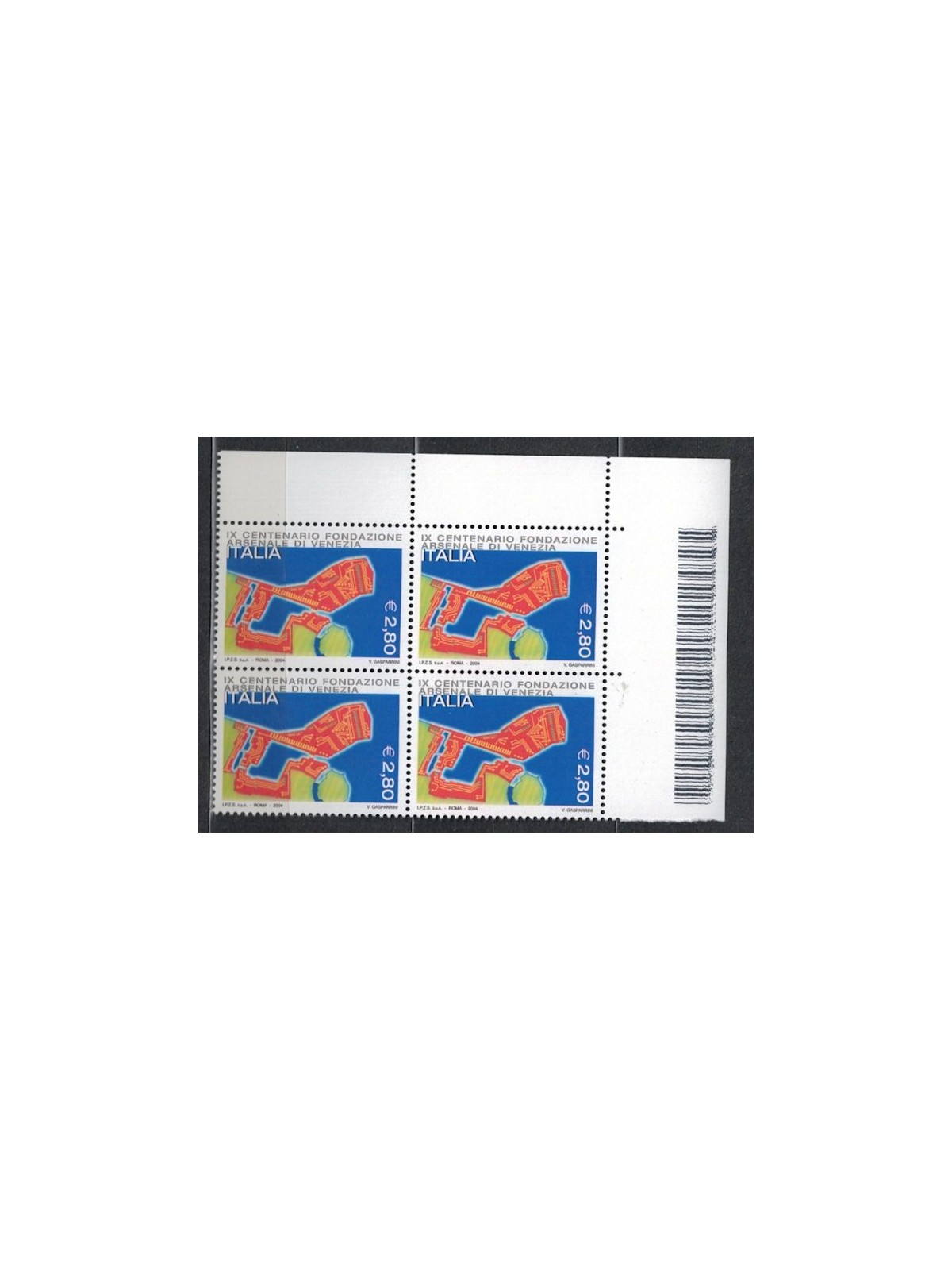 ITALY 2004 Venice Arsenal in quartina MNH**