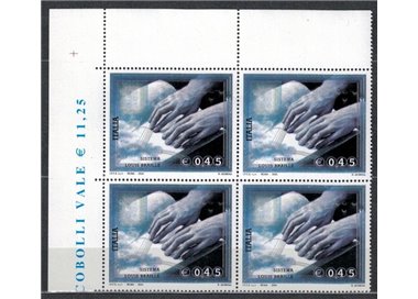 ITALIA 2004 Sistema di lettura Louis Braille in quartina MNH**