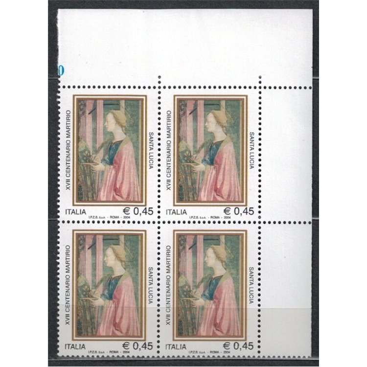 ITALY 2004 Martyrdom of Saint Lucy in block of four MNH**
