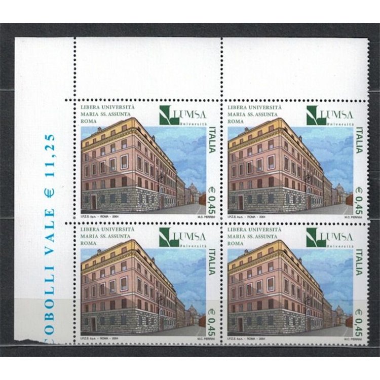 ITALY 2004 Lumsa University in block of four MNH**