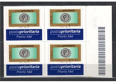ITALY 2004 Priority mail €1.40 (B) in block of four MNH**