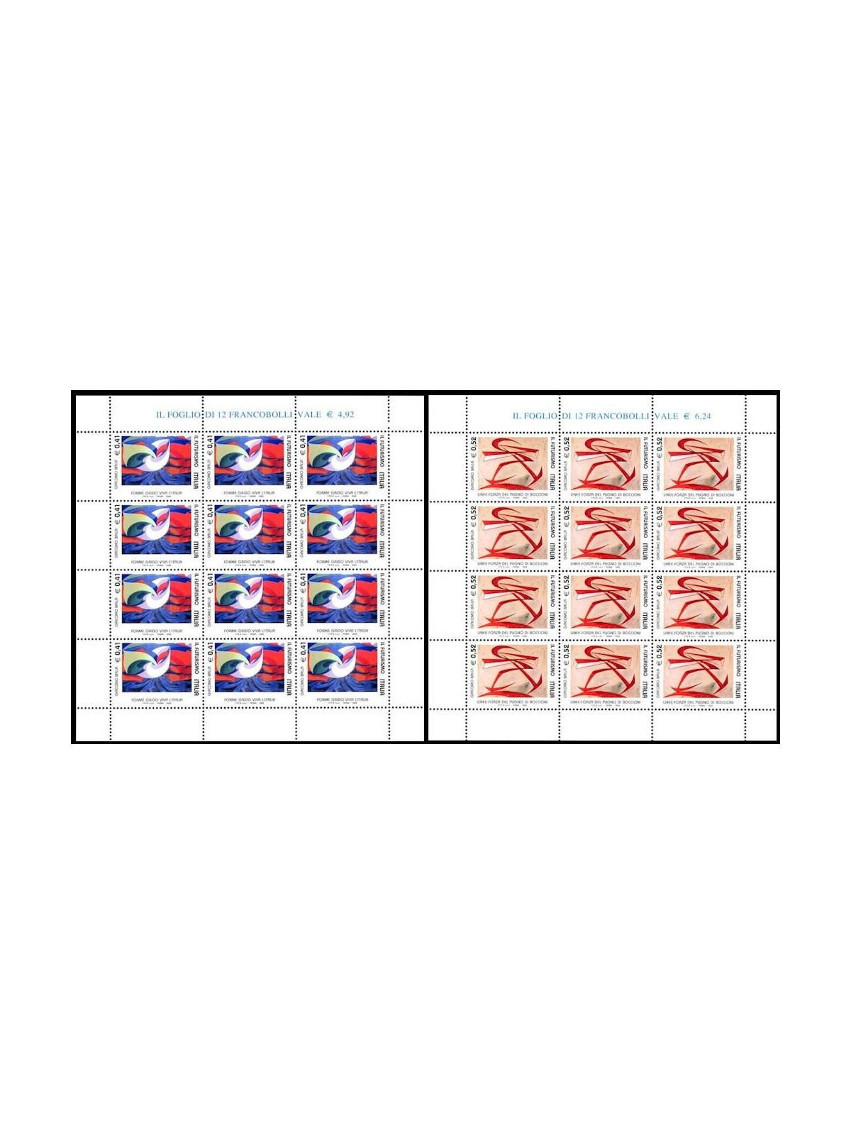 ITALIA 2003 Futurismo 2 MF MNH**