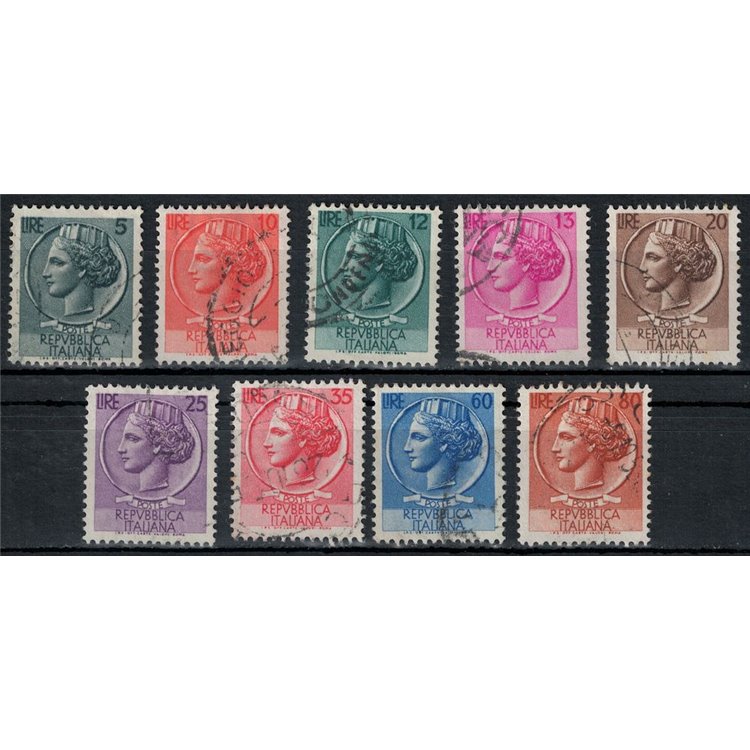 ITALIA 1953 Siracusana 9v us