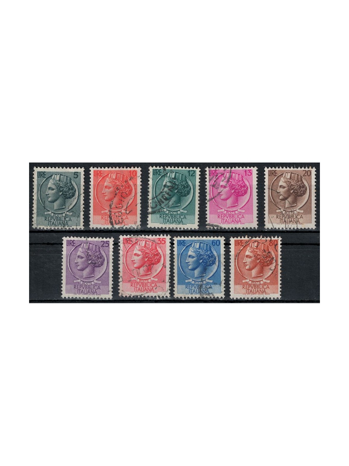 ITALIA 1953 Siracusana 9v us