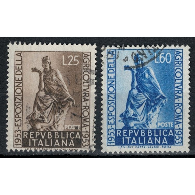 ITALIA 1953 Esposizione dell'Agricoltura 2v us