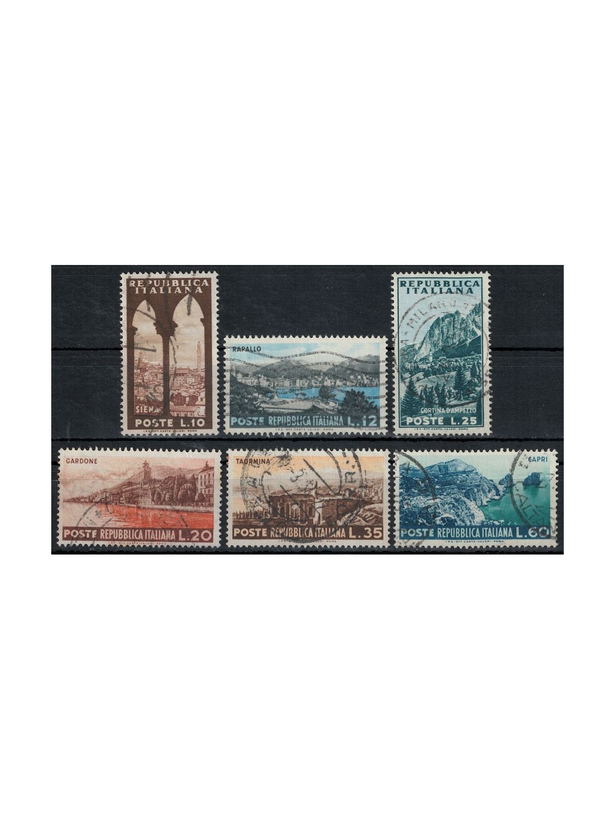 ITALY 1953 Tourist Promotion 6v used