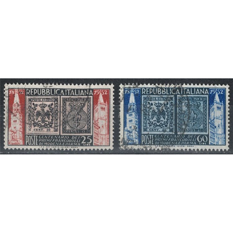 ITALIA 1952 Francobolli di Modena e Parma 2v us