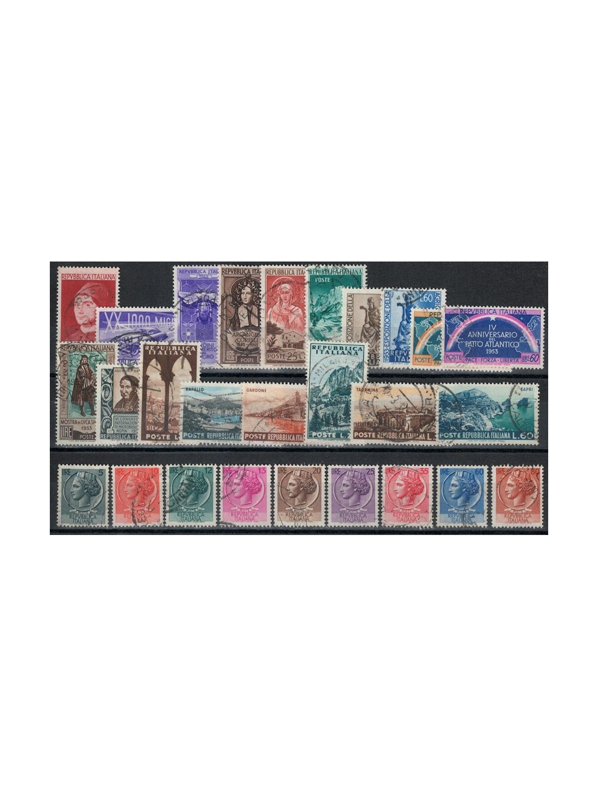 ITALY 1953 Complete Year 27v used