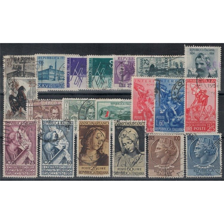 ITALY 1954 Complete Year 20v used