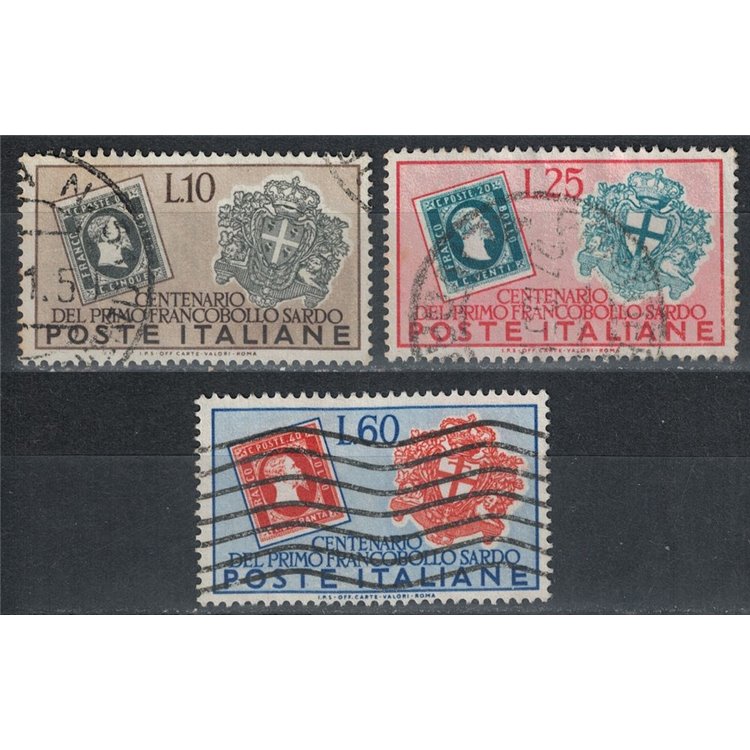 ITALIA 1951 Francobolli sardi 3v us