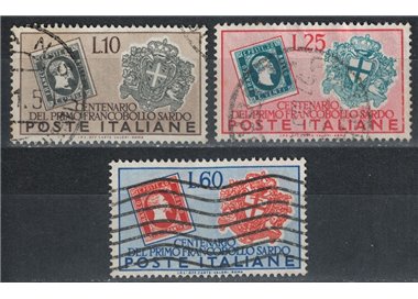 ITALY 1951 Sardinian stamps 3v used