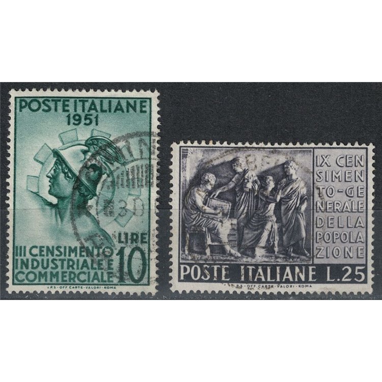 ITALY 1951 Census 2v used