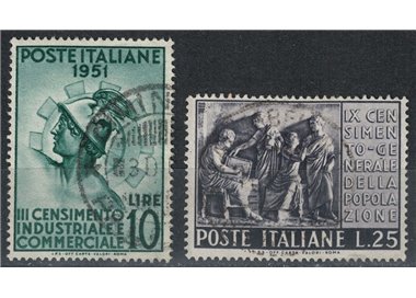 ITALY 1951 Census 2v used