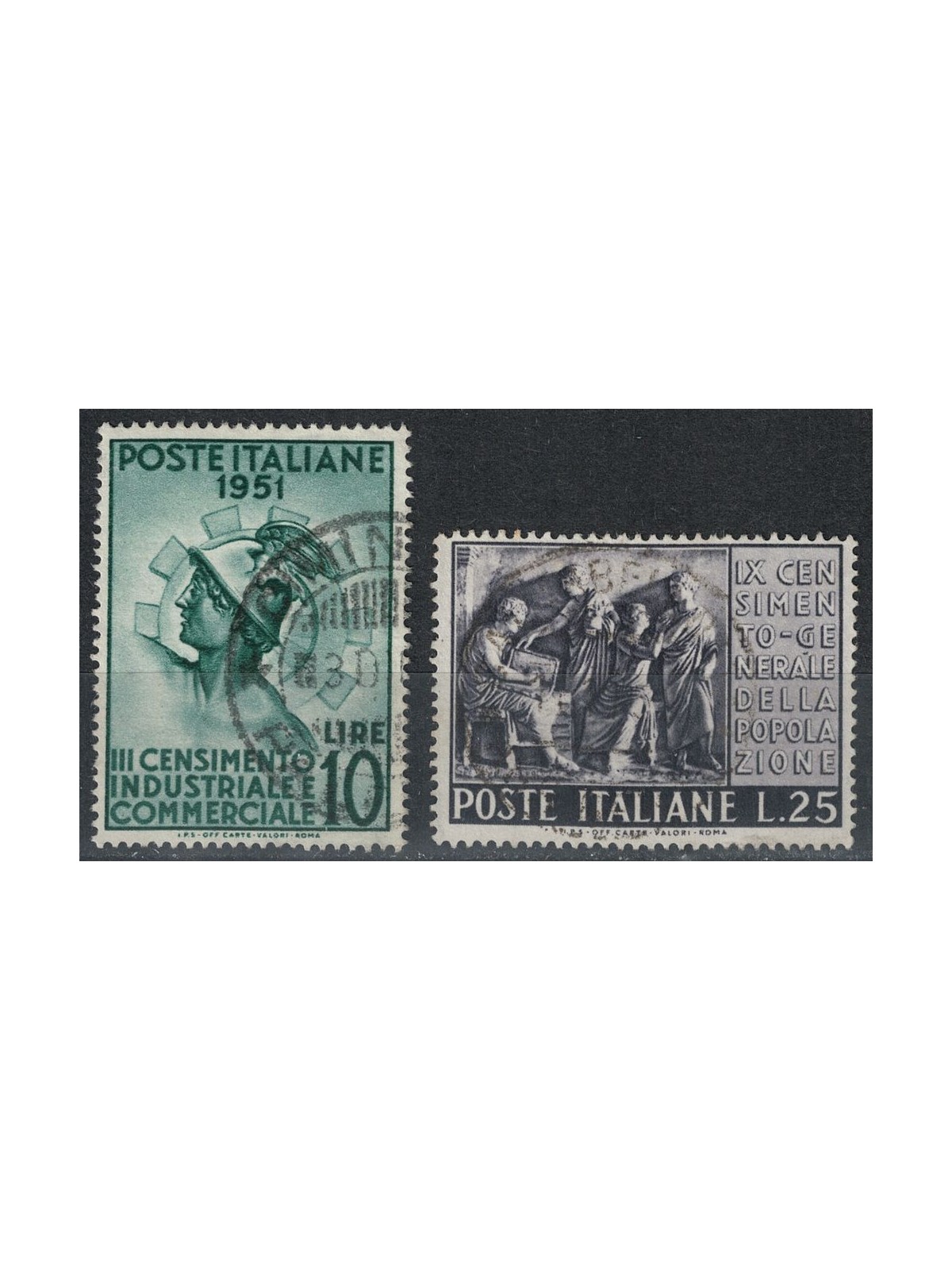 ITALIA 1951 Censimento 2v us