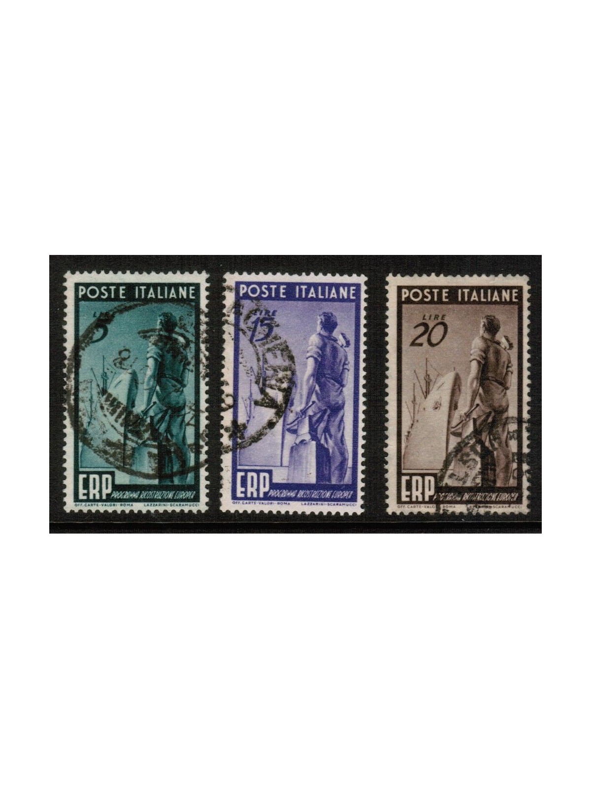 ITALIA 1949 ERP, Programma di ricostruzione europea 3v us