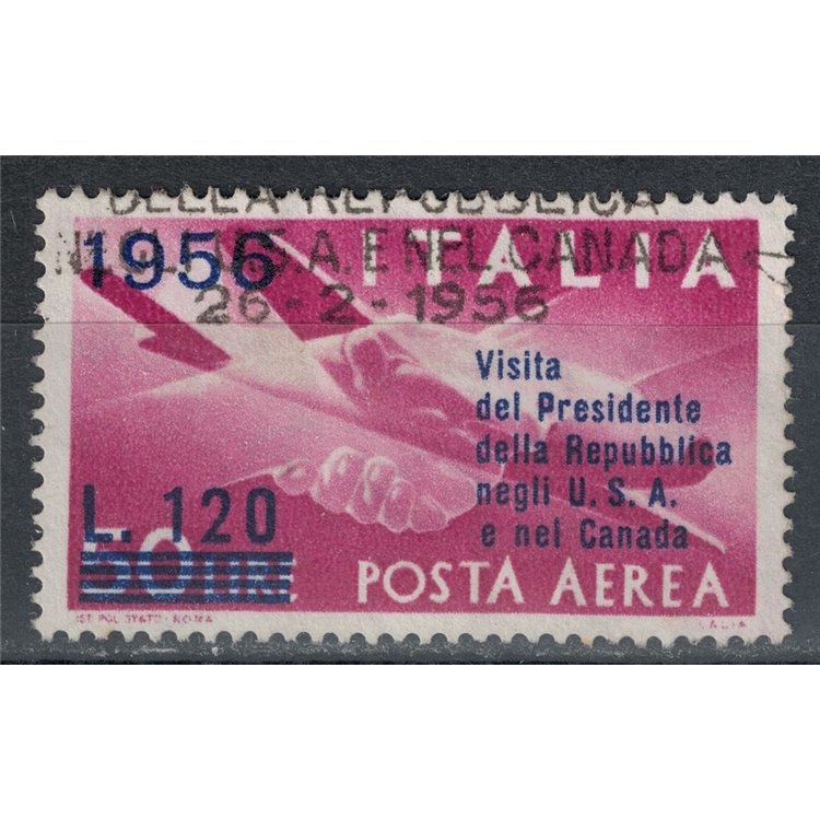 ITALY 1956 Visit of the President (airmail) used