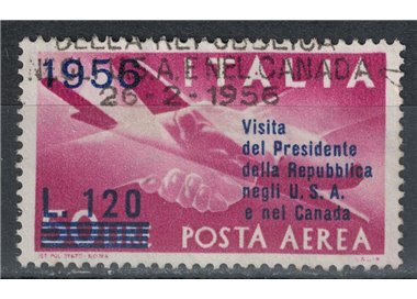 ITALIA 1956 Visita del Presidente (posta aerea) us