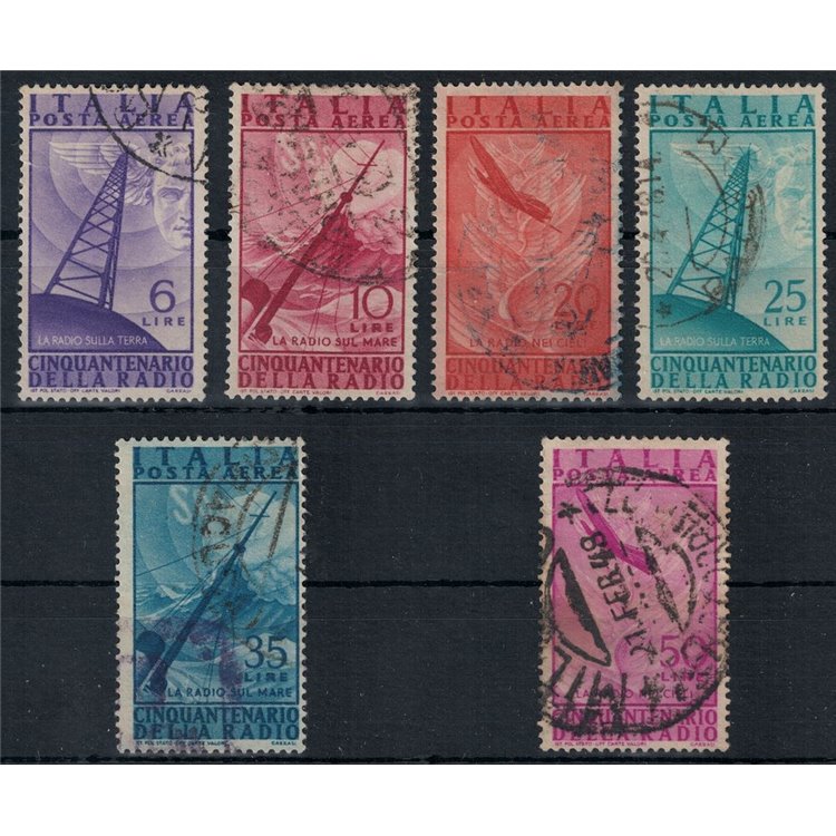 ITALIA 1947 Radio (posta aerea) 6v us